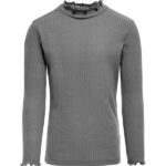 Kids ONLY Medium Grey Melange Nella High Neck Bluse