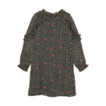 Kjole flower dot - Olive Night - 110