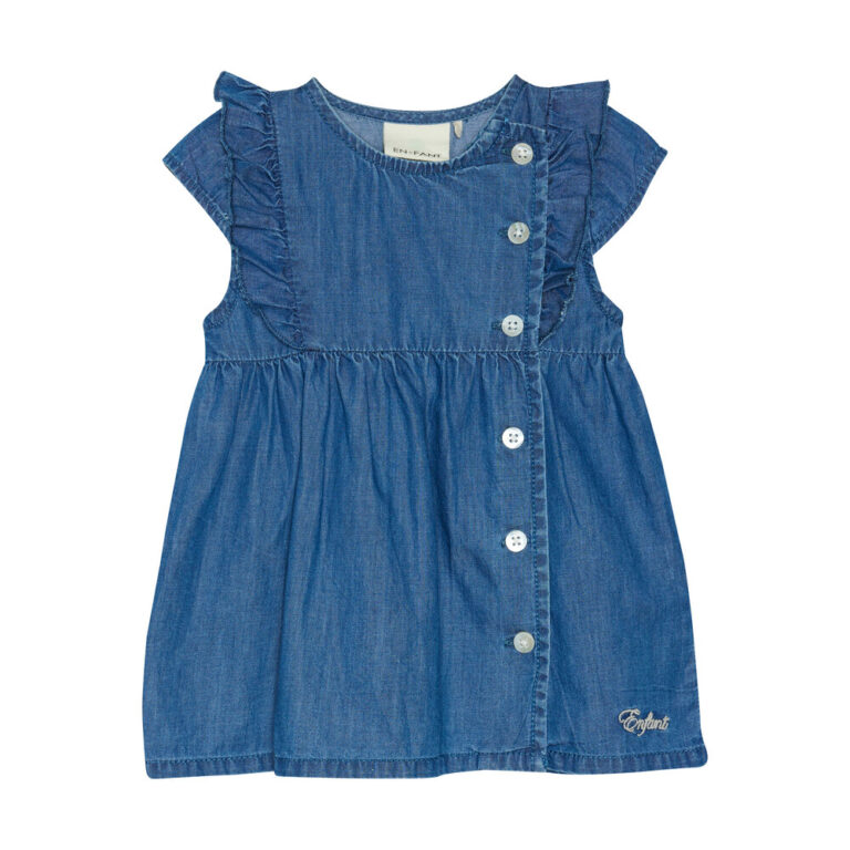 Kjole kortærmet chambray - China Blue - 56