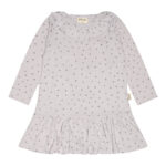 Kjole langæremt o-neck - Light Lavender/Dusty Lavender - 98
