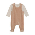 Sæt m. body & velour sparkedragt - Affogat - 50