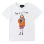 Emporio Armani T-shirt - Hvid m. Pige