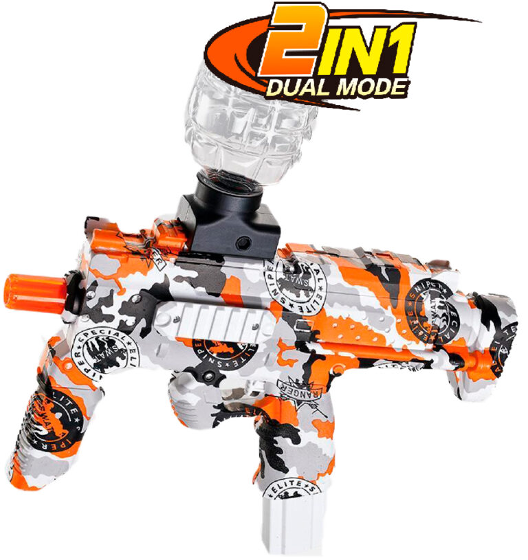 Elektronisk 2-i-1 MP7 Gel blaster + Dart blaster