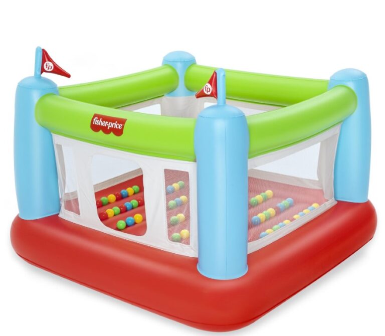 Fisher-Price Hoppe-borg 175 x 173 x 135 cm inkl. bolde og el pumpe