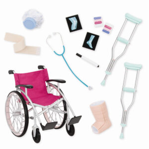 Hospitalssæt med Kørestol, Our Generation Dukker