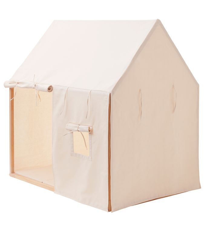 Kids Concept Legetelt - Hus - 110x84 cm - Naturhvid