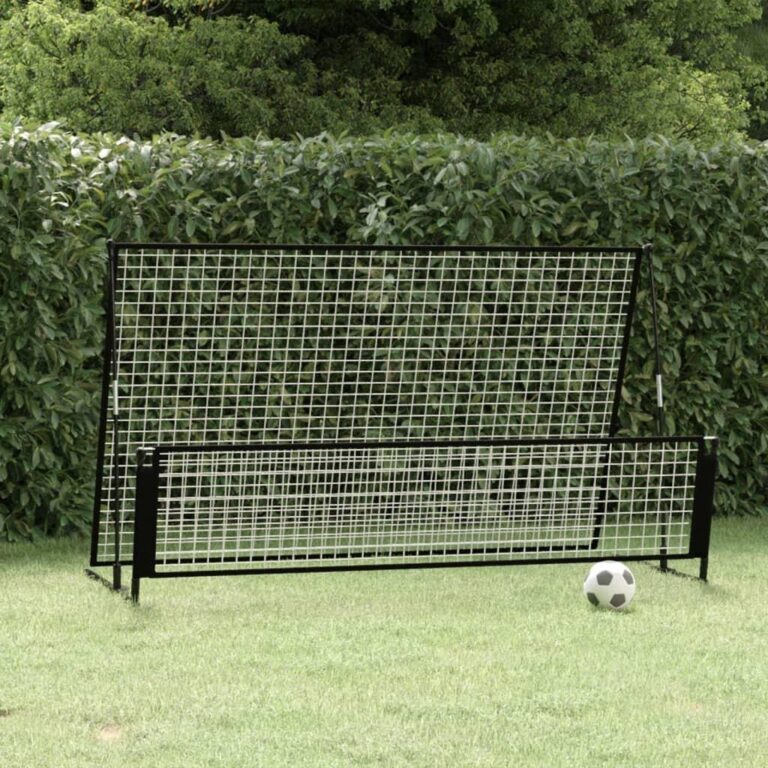 2-i-1 fodbold-rebounder 202x104x120 cm stål