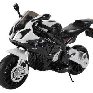 BMW S 1000 RR Motorcykel til Børn 12V med gummihjul, Sort