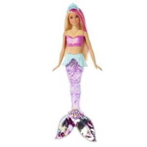 Barbie Dreamtopia Sparkle Lights Mermaid With Blonde & Pink Hair