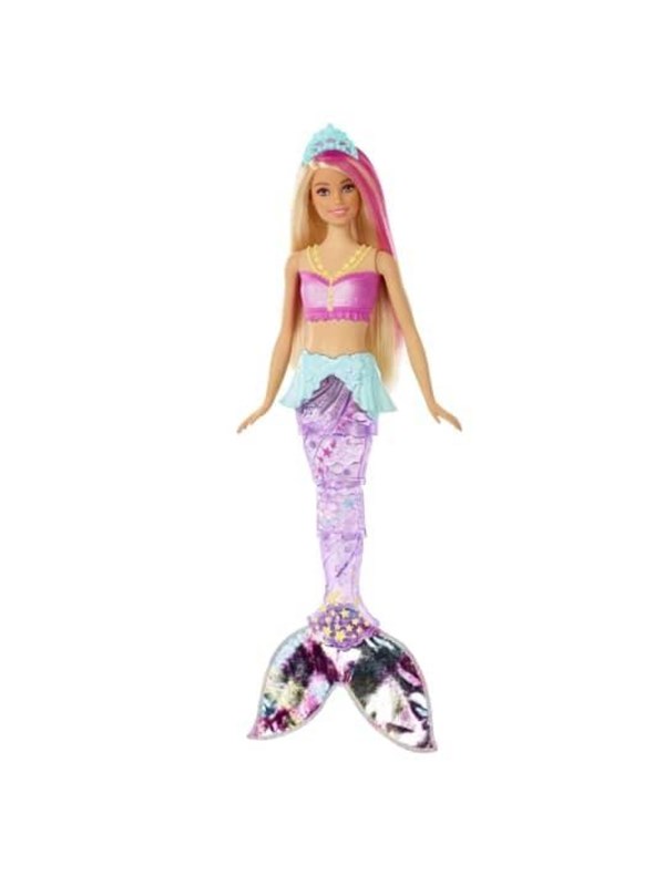Barbie Dreamtopia Sparkle Lights Mermaid With Blonde & Pink Hair