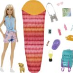 Barbie Dukke - Camping - Med Hvalp Og Tilbehør - Malibu