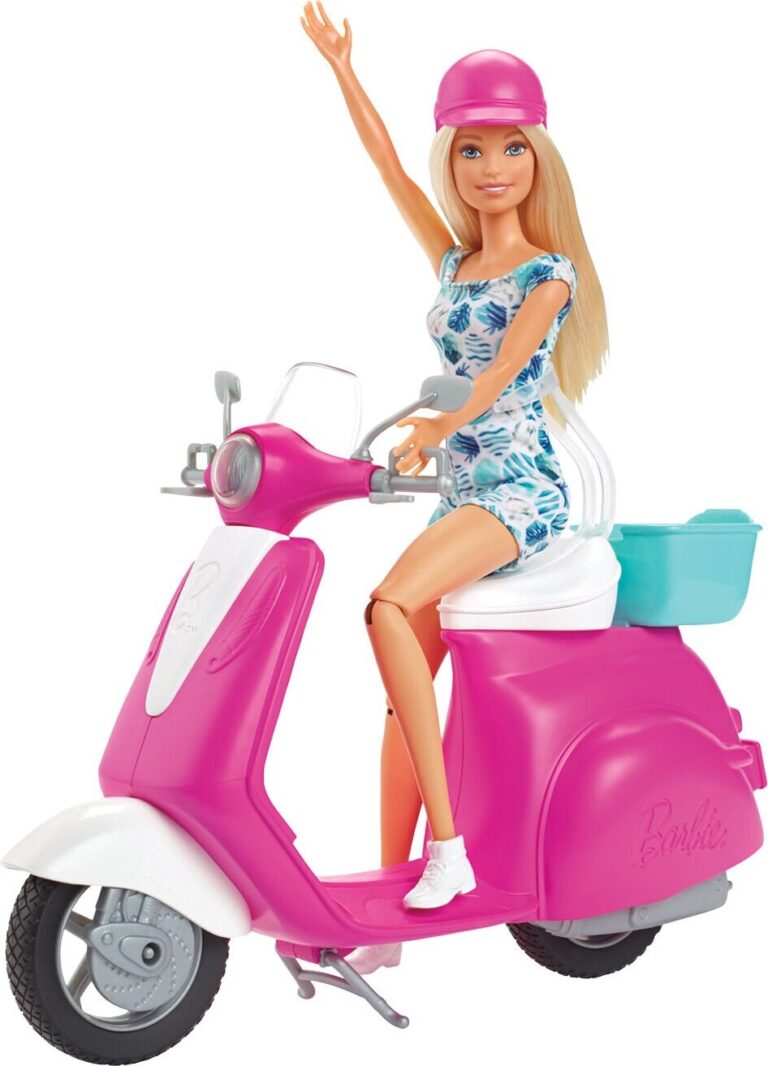 Barbie - Dukke Med Scooter - Pink