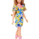 Barbie Fashionista Gule/Blå Blomster