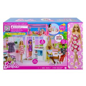 Barbie Leg-og-tag-med Hus inkl. Dukke