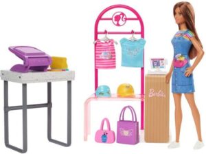 Barbie - Make And Sell Boutique- Legesæt Med Barbie Dukke