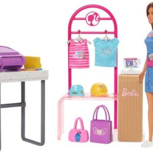 Barbie - Make And Sell Boutique- Legesæt Med Barbie Dukke