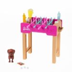 Barbie Mini Playset With Pet Accessories And Working Foosball Table