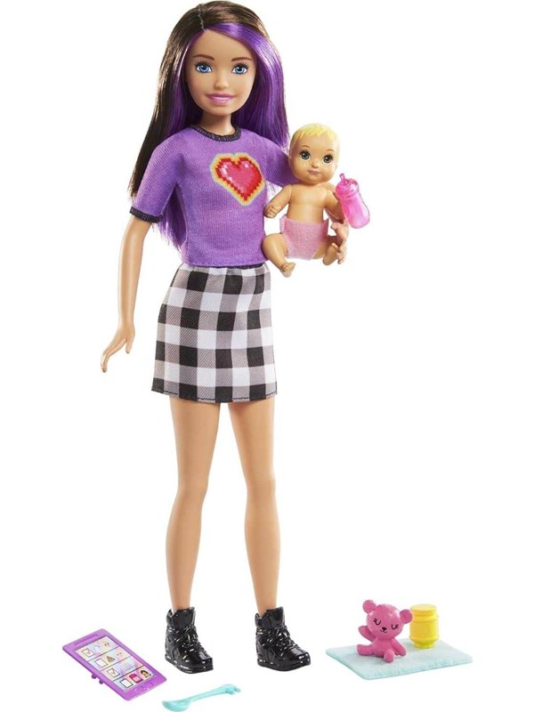 Barbie Skipper Babysitter (Brunette Doll with Baby Doll)