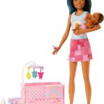 Barbie Skipper Babysitter (Pink Baby Crib Playset)