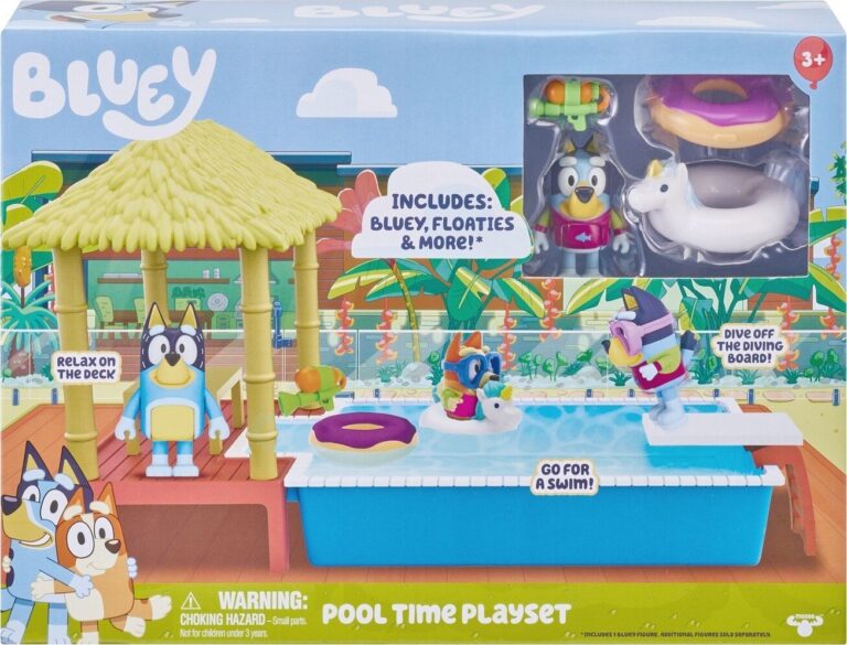 Bluey - Pool Time Legesæt Med Bluey Figur