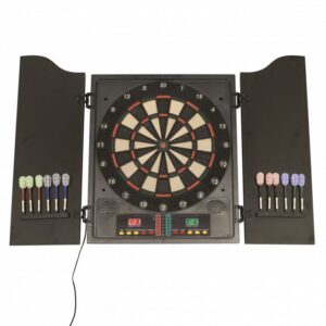 Dartskive elektronisk i dartskab med dartpile NORDIC Games