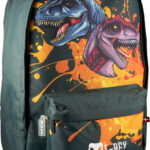 Dinosaur Skoletaske - 20 L - Dino T-rex - Sort