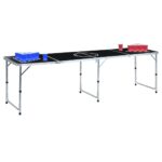 Foldbart beer pong-bord med kopper og bolde 240 cm