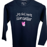 Jeg Skal Være Storesøster T-Shirt L/S, Dark Navy - Legekammeraten.dk