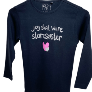 Jeg Skal Være Storesøster T-Shirt L/S, Dark Navy - Legekammeraten.dk