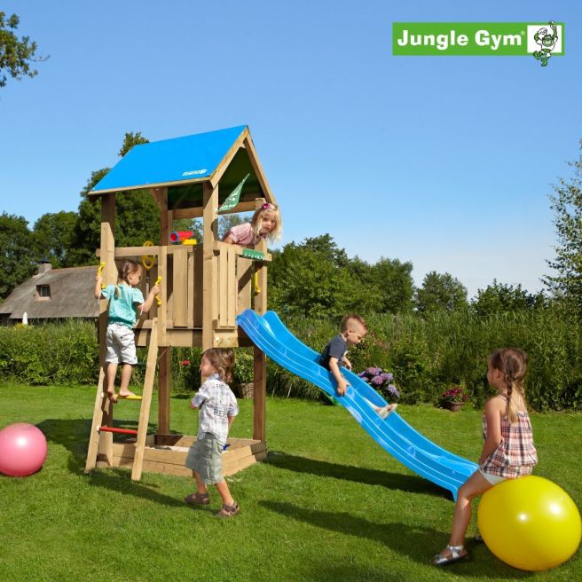 Jungle Gym Castle legetårn komplet ekskl. rutschebane - 804-280B