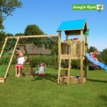 Jungle Gym Castle legetårn komplet inkl. climb module xtra ekskl. rutschebane - 804-280CB