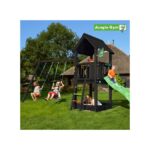 Jungle Gym Club legetårn komplet inkl. swing module xtra ekskl. rutschebane, grundmalet sort - 806-284SB