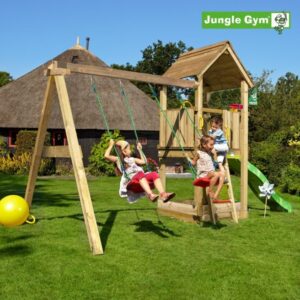 Jungle Gym Club legetårn komplet inkl. swing module xtra og rutschebane - 804-284NSX