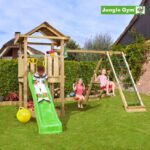 Jungle Gym House legetårn komplet inkl. climb module xtra ekskl. rutschebane - 804-312CB