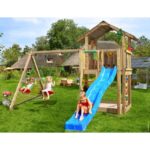 Legetårn komplet Jungle Gym Chalet 2.1 inkl. Swing module x'tra og rutschebane 804-432SX