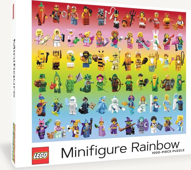 Lego - Minifigure Rainbow Puslespil - 1000 Brikker