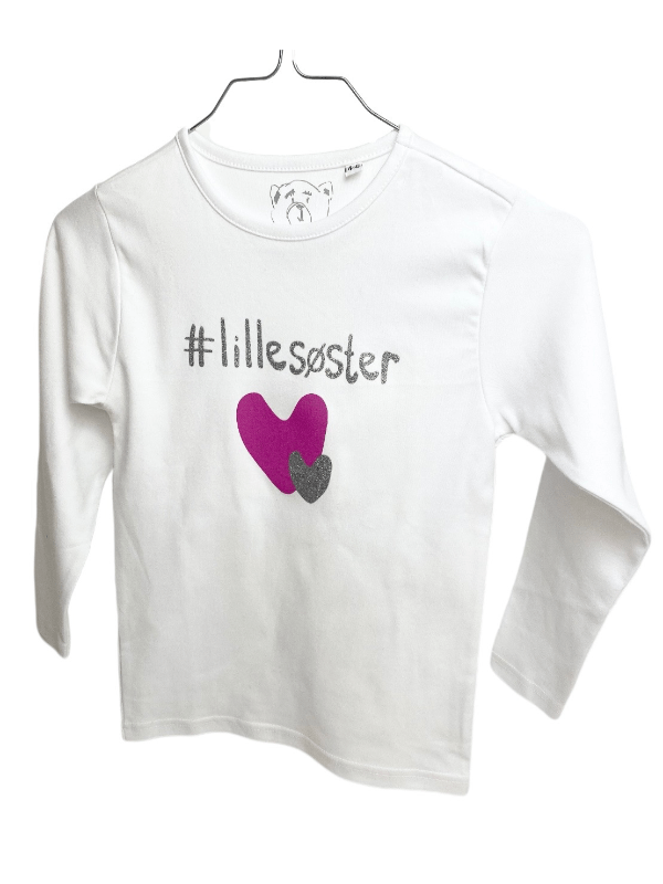 #Lillesøster T-Shirt L/S, Hvid - Legekammeraten.dk