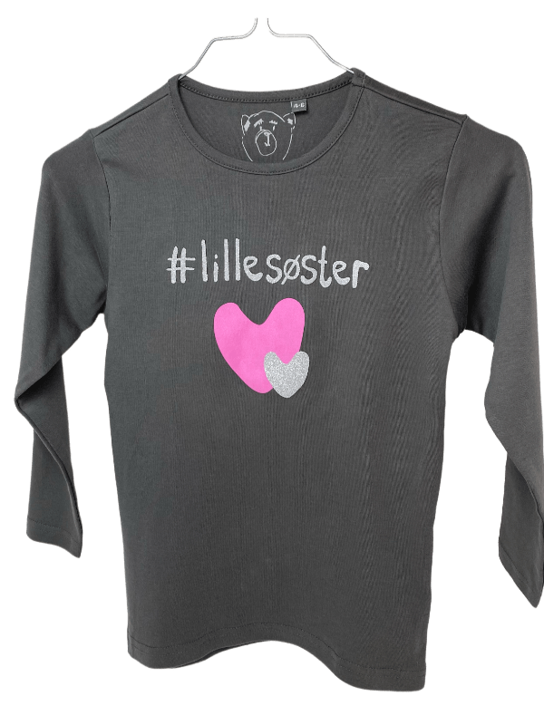 #Lillesøster T-Shirt L/S, Steel Grey - Legekammeraten.dk