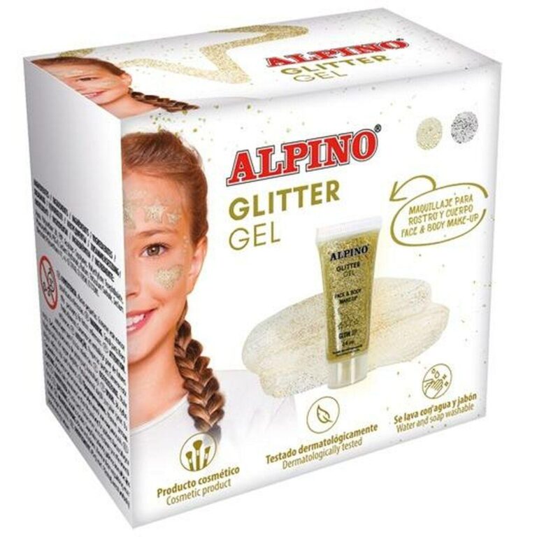 Makeup til Børn Alpino Gel Skinne Gylden