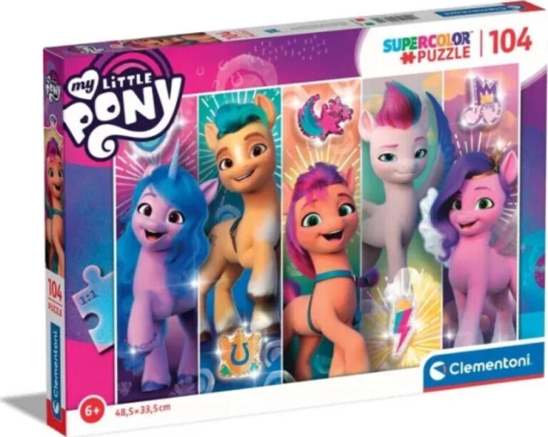 My Little Pony Puslespil - Super Color - 104 Brikker - Clementoni