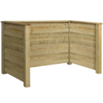 Plus Plank renovationsskjuler m/træstolper til nedgravning 108x194 cm trykimp