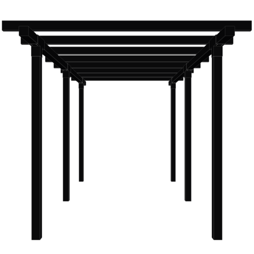 Plus pergola dobbelt 2 moduler sort