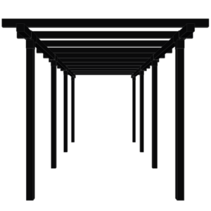 Plus pergola dobbelt 3 moduler sort