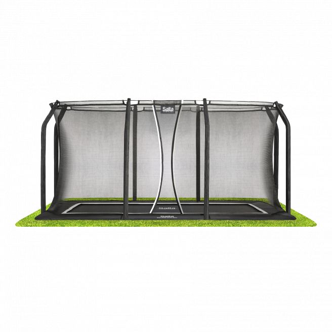 Salta Trampolin Royal Baseground 305x214 cm, sort inkl. sikkerhedsnet - 805-831