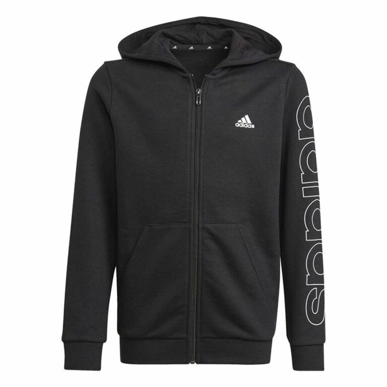 Sportsjakke til børn Adidas Essentials Sort 5-6 år