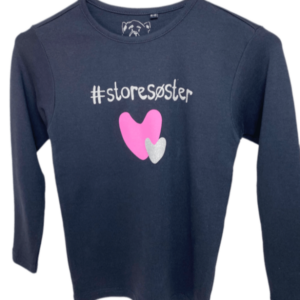 #Storesøster T-Shirt L/S, Dark Navy - Jeg skal være storesøster T-Shirt - Legekammeraten.dk