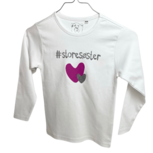 #Storesøster T-Shirt L/S, Hvid - Legekammeraten.dk