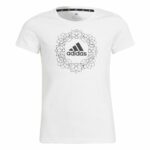 Børne Kortærmet T-shirt Adidas Graphic Hvid 14-15 år