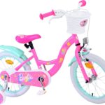 Barbie - Cykel Med Støttehjul Til Børn - 16" - Pink - Volare