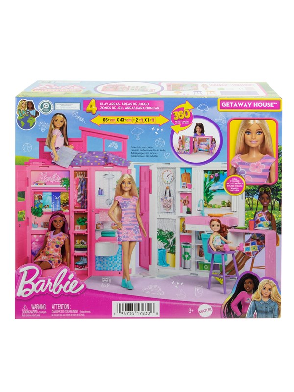 Barbie - Getaway Doll House & Doll (HRJ77)